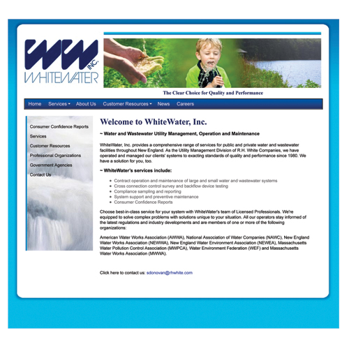 White Water Inc Website